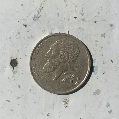 20 Cents 1990 Cyprus coin used