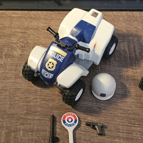 Playmobil 3655 Police Beach Quad Bike with Missing Parts
