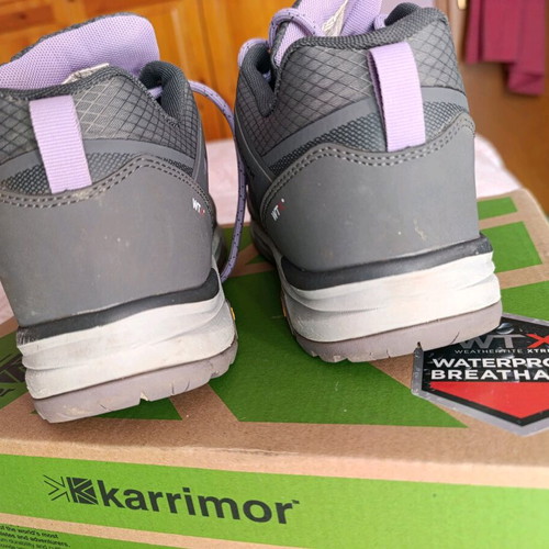 Karrimor Spiral Ladies Waterproof Hiking Shoes like new, Vibram sole, size 40