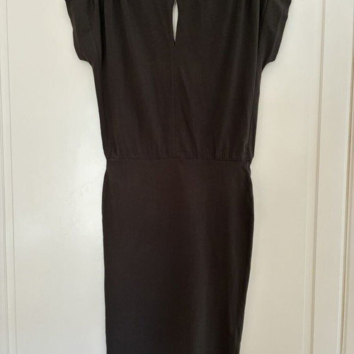 Alchemist Sustainable Organic Cotton Minimalist Keyhole Dark Grey Dress Size S