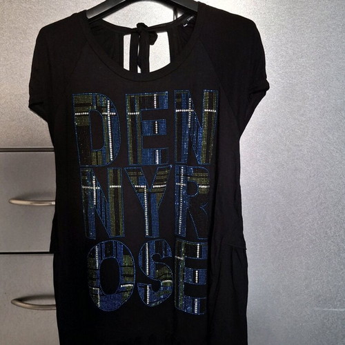 Denny Rose short-sleeve blouse like new, black, size M