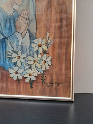 Painting of Panagia 1981 like new, signed