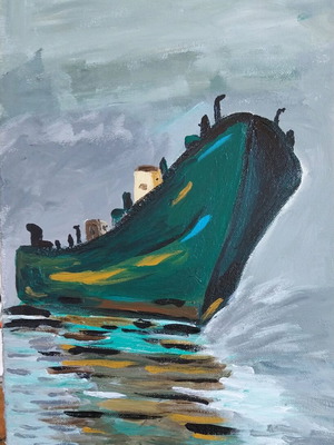 Ploio3 oil painting on canvas 20×30cm new