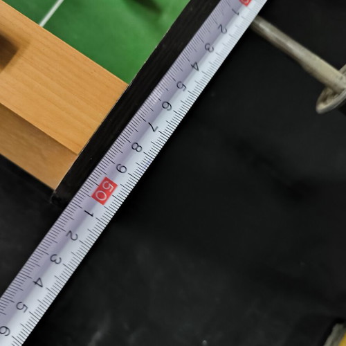 Wooden vintage foosball table used, 51cm x 31cm, no ball