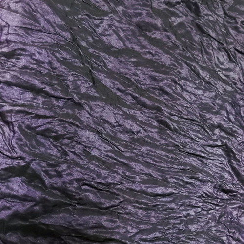 Taffeta fabric crinkled dark purple color new