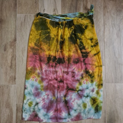 Wrap cotton skirt like new, multicolor, size L