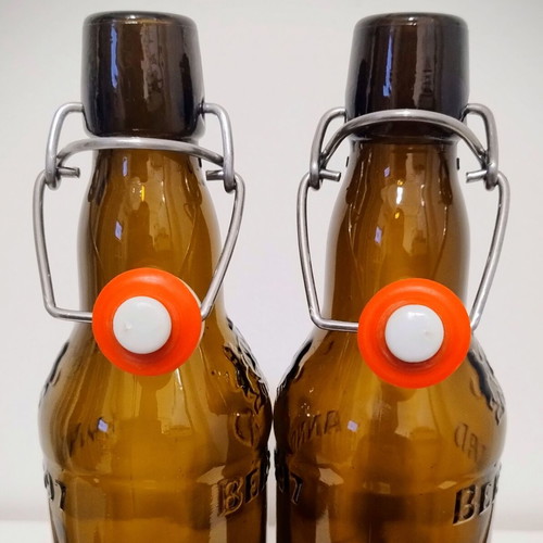 Bernard Anno 1597 beer bottles set of 2 like new with swing-top caps