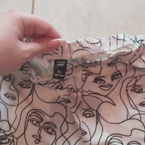 Plus size biker shorts Shein new, size 3XL, black and white