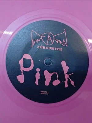 Aerosmith Pink 7’ Pink Vinyl used, very rare metal record