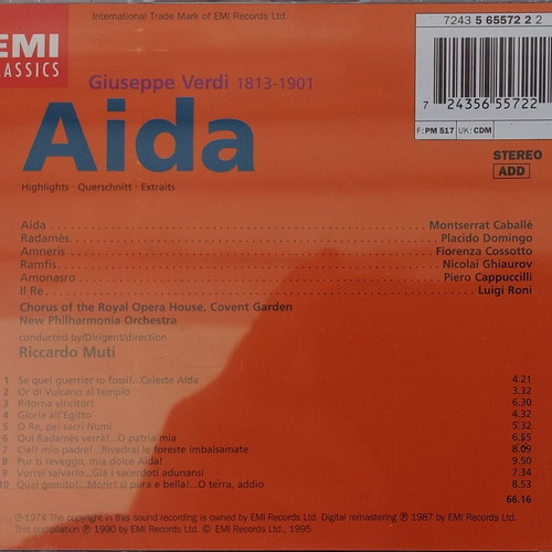 Aida CD like new, classical music