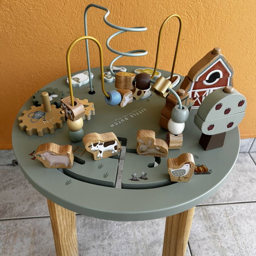Little Dutch Wooden Activity Table Little Farm like new