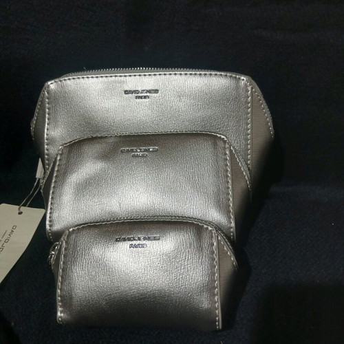 David Jones toiletry bags new, pack of 3 silver different sizes