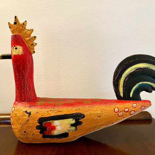 Easter decorative wooden handmade rooster like new