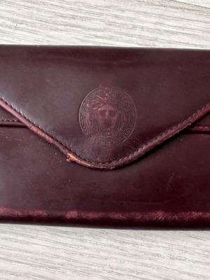 Gianni Versace wallet used vintage, 18x10 cm, red multicolor