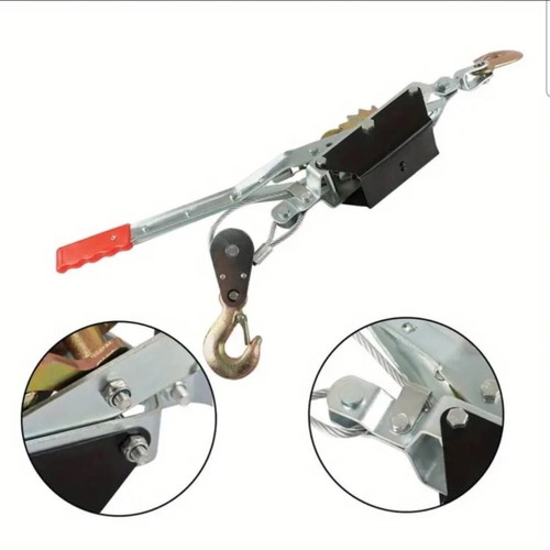 Manual hoist with ratchet mechanism, 2.5m wire rope, 2t capacity new