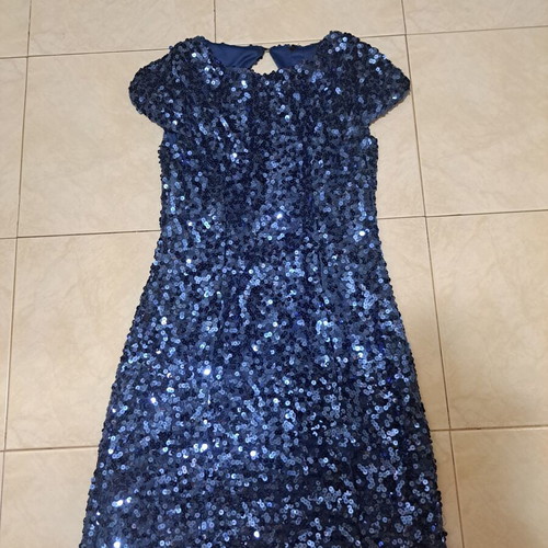 Blue sequin dress like new, short and tight, size S