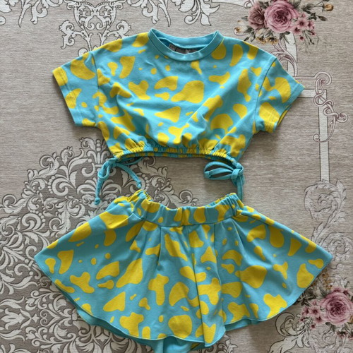 Mirabelle KidsCollection girls' set size 3-4 like new, yellow and turquoise