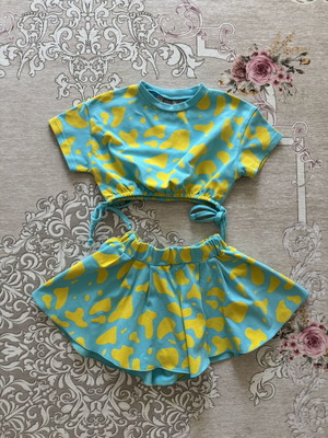 Mirabelle KidsCollection girls' set size 3-4 like new, yellow and turquoise
