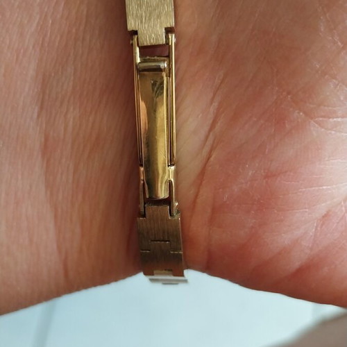 Technos Incabloc women's vintage watch, gold-plated steel