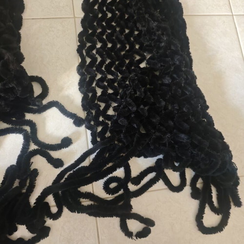 Knitted scarf black like new