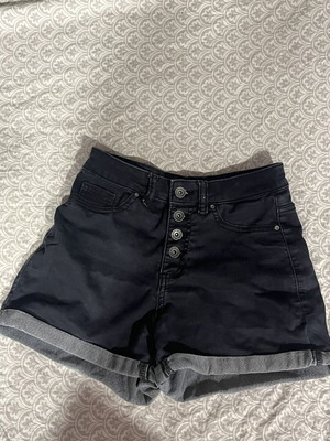 Ovs Fashion Black High-Waisted Shorts like new XS