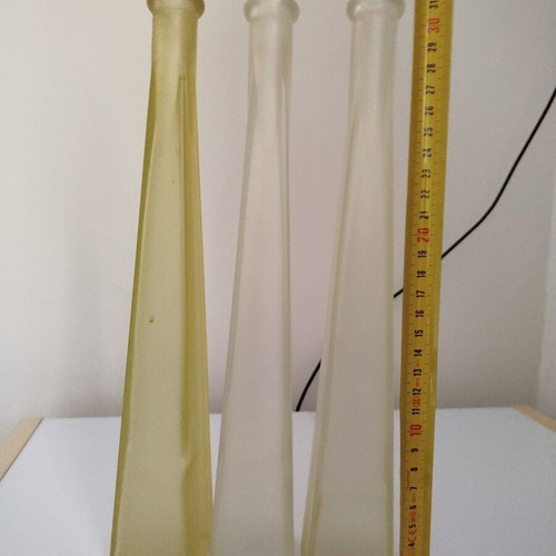 Set of three decorative vases used