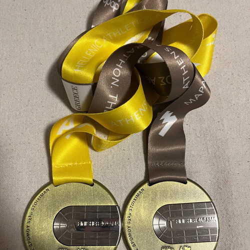 Marathon medals used, authentic 5km set of 2