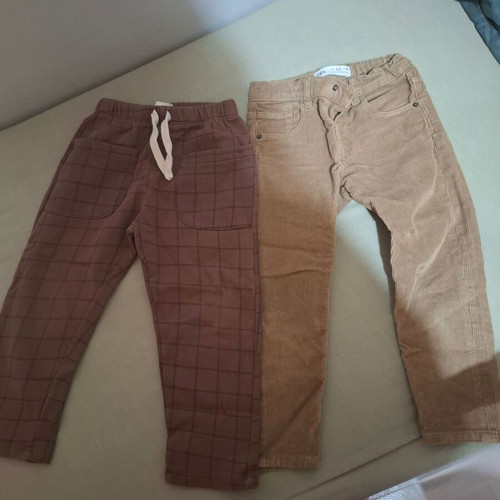 Zara pants for boys 3-4 years like new, beige and brown