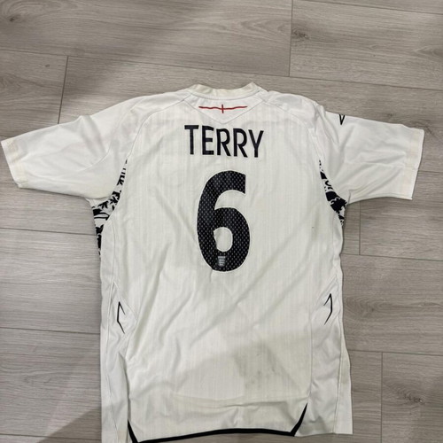 England National Team Vintage Jersey 2007-2009 John Terry #6 used Umbro