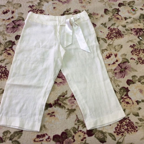 Raxevsky Capri pants women's linen used, size S