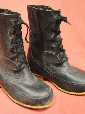Rubber boots USA waterproof WWII Bristolite USN like new size 8EEa