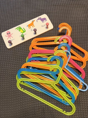 Kids Ikea hangers set of 16 with Zara hooks like new