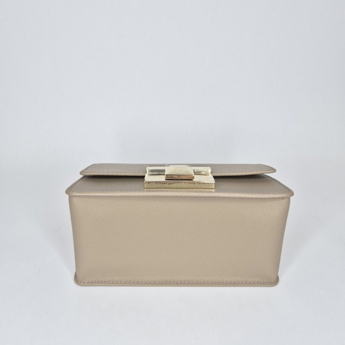 Furla Venere Mini Bag new, dark grey-beige leather crossbody