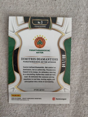 Dimitris Diamantidis Euroleague Select 25-26 basketball card