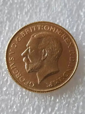 Μισή Αγγλική Λίρα επίχρυση 24Κ νόμισμα 1911 Γεώργιος V