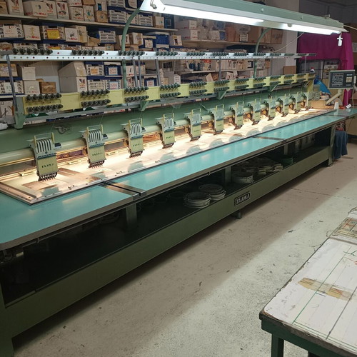 Tajima 12-head embroidery machine used model TMEF-H612