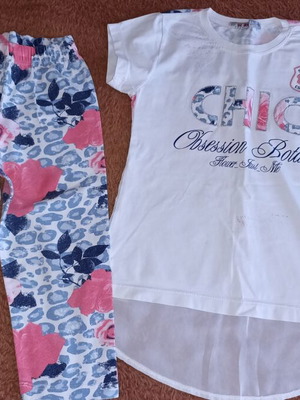 Energiers summer set for girls 6-8 years like new, cotton