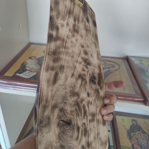 Wooden Icon Saint Stylianos New, 30 cm Height
