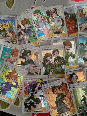 Pokemon Trainer Full Art Foil Cards set of 60 like new