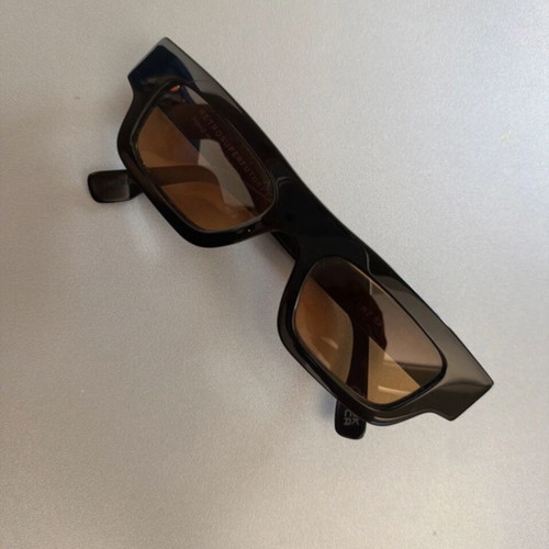 Retrosuperfuture sunglasses like new, black frame and orange lens