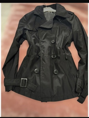 Zara trench coat black size L like new without belt