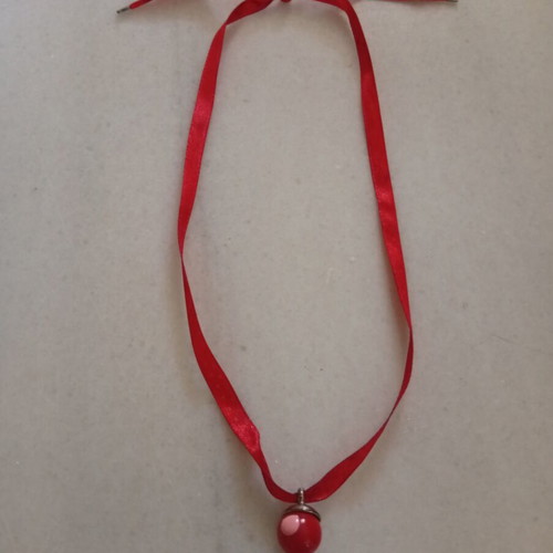 Youth jewelry sets with turquoise and red satin chokers