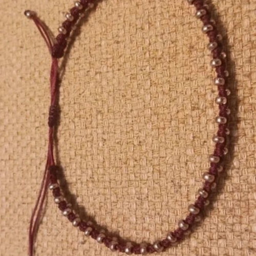 Macrame anklet new, multicolor, adjustable