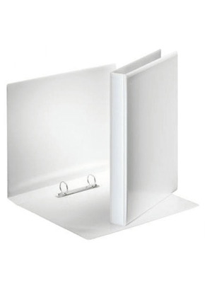 Presentation binder white 32x26x3cm 2 rings with pocket, pack of 10, new
