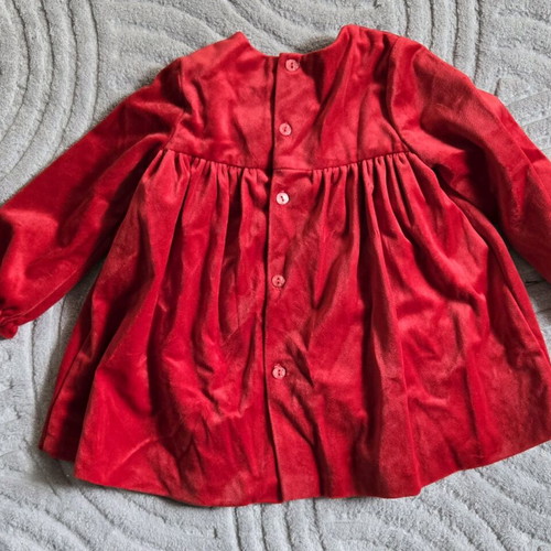 Mayoral velvet red dress like new, 12 months