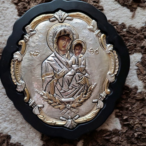 Silver Icon 950 Mother Theotokos Virgin Mary new