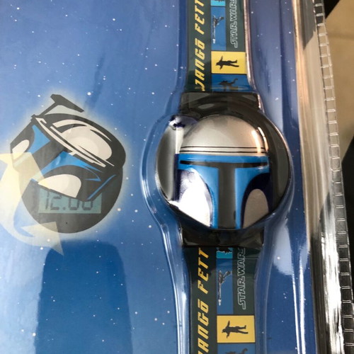 Star Wars Jango Fett Figural Head Kids Watch New 2002 Zeon