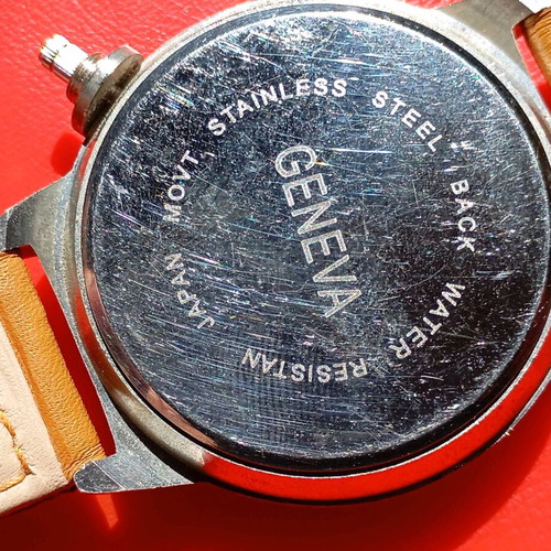 Geneva wristwatch battery powered used, large size