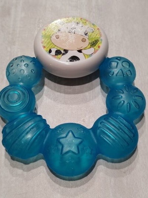 Rattle and teether with water inside, elc, like new