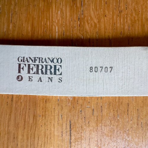 Ferre Jeans belt like new, leather beige size 90